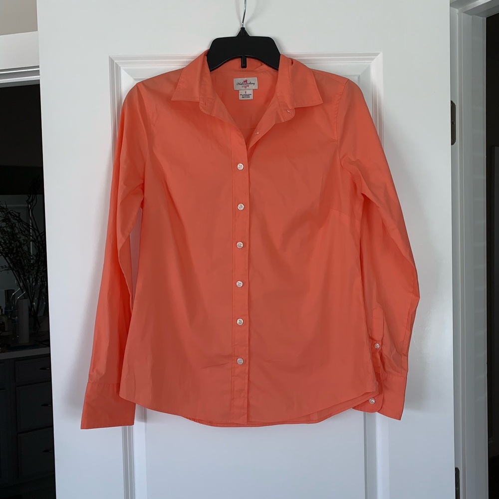 J Crew Haberdashery Coral long sleeve button up